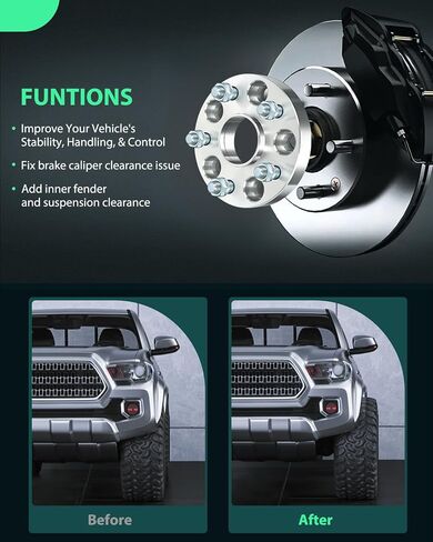 SCITOO 4 قطع 5 × 120 فواصل عجلات 1 بوصة تتحمل 64.1 مم ترصيع 14 × 1.5 5 فواصل عجلات تناسب Honda Ridgeline 2006-2023، لهوندا أوديسي 2005-2023 in Saudi Arabia