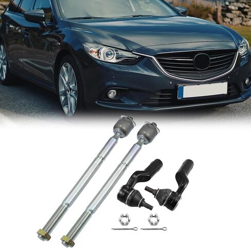 X AUTOHAUX Front Inner Outer Tie Rod End Links Kit Suspension Steering Part EV800024 ES800025 ES800026 for Mazda 3 2004-2013 for Mazda 5 2006-2010 in Saudi Arabia