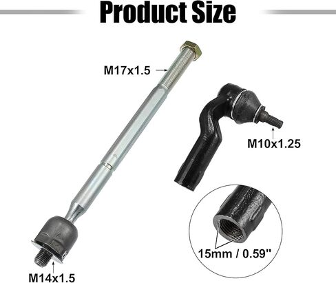 X AUTOHAUX Front Inner Outer Tie Rod End Links Kit Suspension Steering Part EV800024 ES800025 ES800026 for Mazda 3 2004-2013 for Mazda 5 2006-2010 in Saudi Arabia