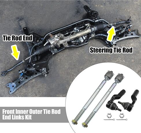 X AUTOHAUX Front Inner Outer Tie Rod End Links Kit Suspension Steering Part EV800024 ES800025 ES800026 for Mazda 3 2004-2013 for Mazda 5 2006-2010 in Saudi Arabia