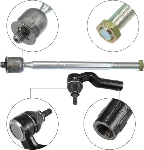 X AUTOHAUX Front Inner Outer Tie Rod End Links Kit Suspension Steering Part EV800024 ES800025 ES800026 for Mazda 3 2004-2013 for Mazda 5 2006-2010 in Saudi Arabia