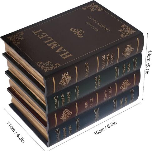 مجموعة كتب مزيفة، صندوق تخزين كتب عتيق، زخارف كتب من الجلد الصناعي، صناديق كتب مزخرفة مع حجرة سرية للمجوهرات المخفية، المال والنقود، الصور وذاكرة الزفاف (صغيرة) in Saudi Arabia
