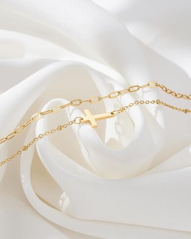 Tarsus Gold Cross Bracelet for Women, Christian Gifts for Women, Religious Gifts Dainty Bracelet in Kuwait