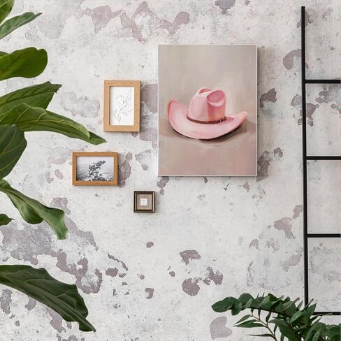 BIWSHA Pink Preppy Cowgirl Wall Art - Preppy Room Decor Aesthetic, Cowgirl Room Wall Decor, Western Cowgirl Boots Wall Art Prints Poster Decor for Teen Girl Bedroom College Dorm, 11x14 Inches Framed in Saudi Arabia