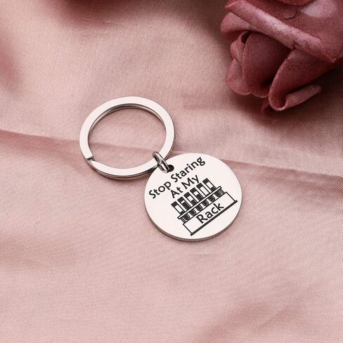 BAUNA Funny Lab Week Lab Tech Gift Laboratory Technician Key Ring Stop Staring at My Rack for Medical Technologist Med Techs in Kuwait