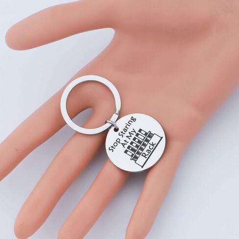 BAUNA Funny Lab Week Lab Tech Gift Laboratory Technician Key Ring Stop Staring at My Rack for Medical Technologist Med Techs in Kuwait