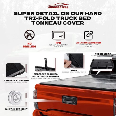 Soft Roll Up Truck Bed Tonneau Cover for 2015-2024 2025 Ford F150 5.5FT (67.1") Bed (Soft Roll Up, 5.5FT Bed) in Kuwait