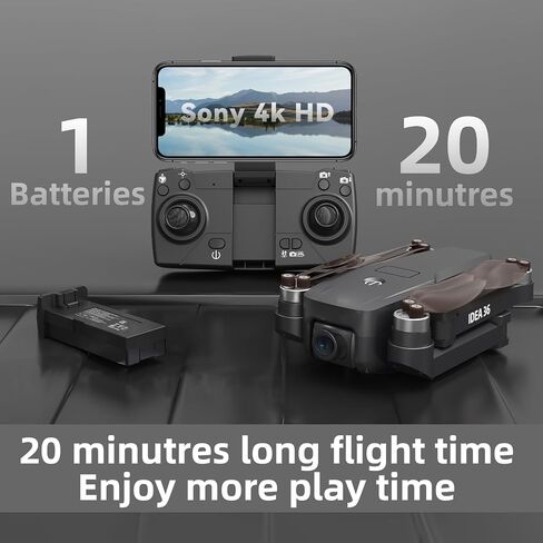 36GPS Drone with Camera, Drones with camera for adults 4k with Brushless Motors, 5G WiFi Transmission, Optical Streaming Positioning,, Follow Me, GPS Return, Flight Time 36 Minutes ,drones for kids/beginners in Saudi Arabia