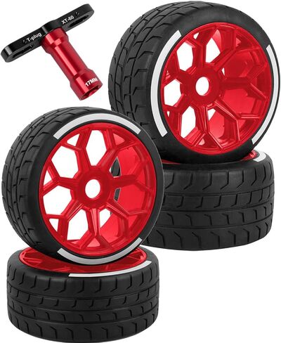 إطارات الطرق السريعة RC لـ 1/7 Arrma Felony 6S BLX، 4 قطع عجلة إطارات الطرق السريعة RC، أسود in Saudi Arabia