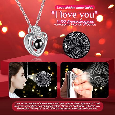 Preserved Real Rose Gift Box with Necklace, Eternal Flowers Rose Birthday Gifts Music Box for Her Mom Wife Grandma Girlfriend on Valentines Mothers Day Christmas Anniversary (Red) in Kuwait