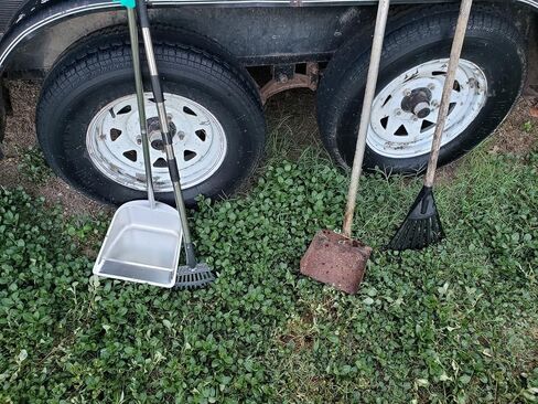 Dog Pooper Scooper for Large Dogs with 36.6" Long Handle,Metal Poop Scooper for Dogs-10.5" Width Stainless Steel Tray and Rake Set,Sturdy Dog Poop Scooper for Yard in Kuwait