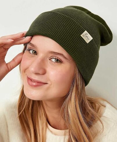 Satin Lined Knit Beanie Hat for Women,Acrylic Winter Beanie Hats,Womens Silk Lined Beanie Soft Warm Cuffed Hat in Kuwait