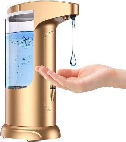 370ml Touchless Automatic Soap Dispenser for Bathroom and Kitchen,Battery Operated Automatic Liquid Hand Soap Dispenser,Adjustable Soap Dispensing Volume,Water-Resistant,Silver in Saudi Arabia