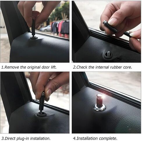4 Pcs Car Door Lock Knobs Carbon Fiber Door Lock Bolt Pin Cover Stick Compatible with BMW 1 2 3 4 5 6 7 Series X1 X2 X3 X4 X5 X6 X7 Accessories, QD4SD001 in Saudi Arabia