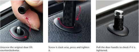4 Pcs Car Door Lock Knobs Carbon Fiber Door Lock Bolt Pin Cover Stick Compatible with BMW 1 2 3 4 5 6 7 Series X1 X2 X3 X4 X5 X6 X7 Accessories, QD4SD001 in Saudi Arabia