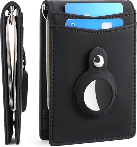 FALAN MULE Wallets for Men RFID Blocking Genuine Leather Bifold Minimalist Front Pocket Mens AirTag Wallet(Airtag Not included) in Kuwait