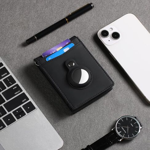 FALAN MULE Wallets for Men RFID Blocking Genuine Leather Bifold Minimalist Front Pocket Mens AirTag Wallet(Airtag Not included) in Kuwait