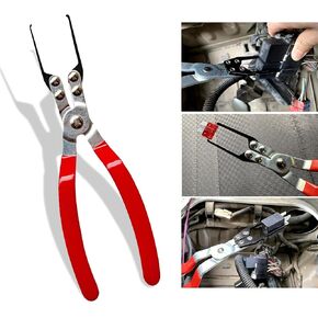 Pack-1 Multifunctional Car Puller Plier, Car Relay Disassembly and Assembly Clamp, Universal Automobile Repair Tool Kit, for Most Cars, Trucks and Vans (Red #1)