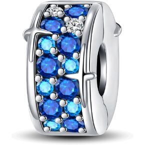 Clip Spacer Charm Stopper for Bracelet 925 Sterling Silver fits Bracelets and Necklace Pendant Bead Charms Jewelry Gift for Women Family Friends