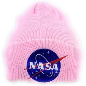 Beanie Hats for Men NASA Winter Hat NASA Knit Hat Black Watch Cap Skull Hat with NASA Patch Women Hat Hip Hop Style