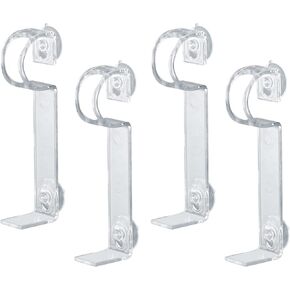 CA120-4 Window Candle Holders with 2 Suction Cups, Plastic L-Shaped Safety Bracket, Works with Most Battery and Electric Window Candles, Pack of 4