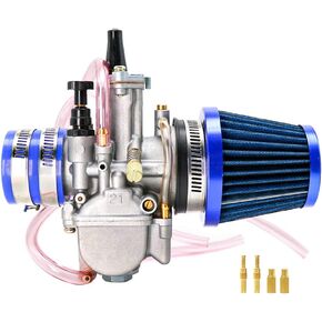 Carburetor PW-K Carb with Air Filter Intake Manifold Adapter Visible Float Bowl 90°Guide Elbow Tube for Predator 212 GX160 GX200 BT200X CT200U Pit Dirt Bike Enduro Off Road ATV Quad Scooter (24mm)