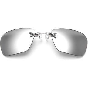 Retro Clip On Nose Rectangular Sunglasses Matrix Morpheus Movie rimless