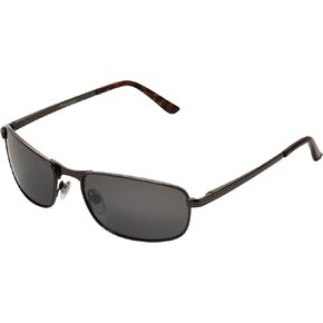 Dockers Men's Henry Sunglasses Rectangle, Gunmetal, 60mm
