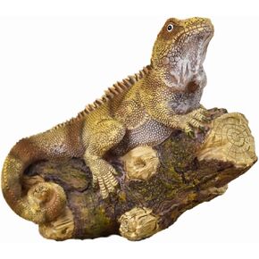 Exquisite Iguana Lizard Figurine Sculpture-Perfect Jungle Décor for Garden Sculptures & Statues,Animal Figurines,Ideal Desk Shelf Bookshelf Decor, Home Decor Aesthetic(Brown)