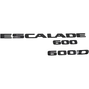 3X Escalade 600 600D Badge Fit for Rear Liftgate Emblem 3D Letter Nameplate Sticker Package 84787581 23440294 84740919 (Gloss Black), OLASDG-02