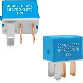 4 Pins AC Relay, Compatible with T0y0ta Lexus and Camry Vehicles, Relay 90987-02027 90080-87026 90987-02028 (Set of 2)