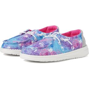 Hey Dude Kids Womens Wendy My Little Pony (الأطفال الصغار) أزرق معدني/لافندر 6 متوسط