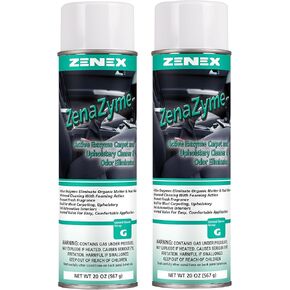 Zenex ZenaZyme Active Enzyme Carpet & Upholstery Cleaner - Professional-grade Stain Remover | Deep Foaming Formula for Carpets, Upholstery, & Interiors | Fresh Scent | 20 oz (12 Pack)