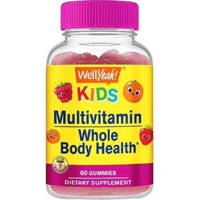 Kids Multivitamin Gummies | Vitamin C, D3, E, A, B6, B12, Biotin, Zinc, Folic Acid, Iodine, and Niacin | Immune and Energy Support | Orange and Berry Flavor | 60 Count