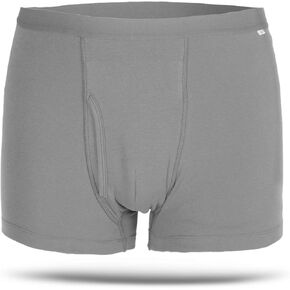 Mens Double Layer Underwear for Leaks,Men Incontinence Underwear,Cotton Breathable Incontinence Panties Washable Extra Comfort Absorbency with Front Absorbent Area for Men(L)