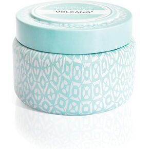 Capri Blue Volcano Printed Travel Tin Jar Candle - Luxury Candle with a Long Lasting Soy Wax Blend - Scented with Tropical & Fruity Fragrance (Lavender Color, 8.5 oz)