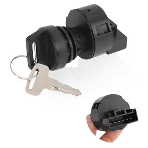 Ignition Key Switch 3 Position 6 Pins Compatible with Polaris Sportsman 400 500 600 700 800 Ranger 400 425 500 570 700 800 900 1000 RZR 570 800 900 XP 1000, Replaces 4011002 4012165 4010390