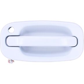 MOTOKU Front Driver Side Exterior Door Handle White for Chevrolet Avalanche Suburban Silverado 1500 2500 3500 GMC Sierra Yukon 1999-2006
