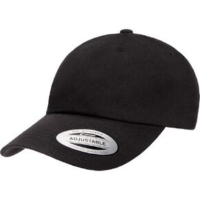 Flexfit/Yupoong Men's Cotton Twill Dad Hat, Black, OSFA