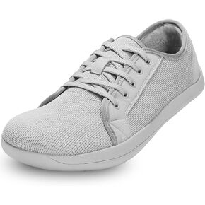 ZVC Barefoot Shoes Men Wide Toe Box Shoes Knitted Zero Drop Sole Sneakers for Mens Minimalist Footwear