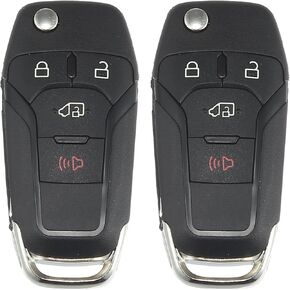 X AUTOHAUX 2pcs 315MHz N5F-A08TAA Replacement Smart Proximity Keyless Entry Remote Key Fob for Ford Transit 2019-2020 4 Buttons with Door Key 49 Chip
