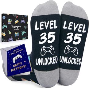 HAPPYPOP Funny Birthday Gifts for Men Women - 35 40 Year Old Socks, Best Gifts for 35th 40th Middle Aged Guys