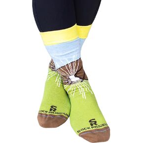 Sock Religious Empty Tomb Truly He Is Risen Green Brown Men's and Women's One Size Fits Most Polyester Blend Catholic Inspirational Fun Crew Socks, Adult