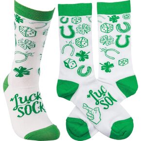 Primitives by Kathy Women's One Size Novelty, Green/White