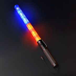 1 Pack Traffic Wand, 21Inch Led Traffic Control Baton, Safety Light Wands with 2 Flashing Modes, Air Marshaling Signal Wand with Side Clip for Airport, Parking, Car Directing