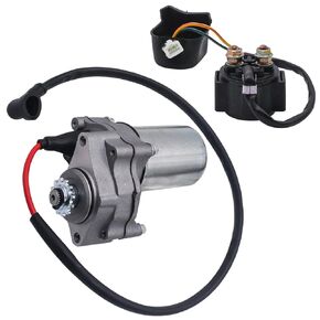 2 Bolt Starter Motor + Solenoid Starter Relay Fits for TAOTAO for JETMOTO for ROKETA SUNL 50cc 70cc 90cc 110cc Chinese ATV