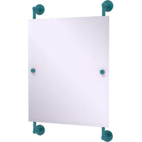 Allied Brass P1000-27-92-SFG Prestige Skyline Collection Rectangular Frameless Rail Mounted Mirror, Sea Foam Green
