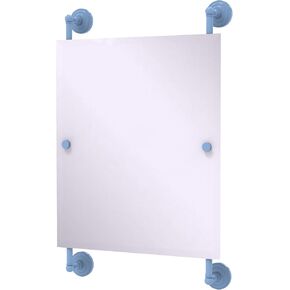 Allied Brass QN-27-92-SGL Que Rectangular Frameless Rail Mounted Mirror, Spanish Gold