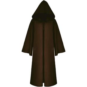 Medieval Priest Monk Robe Hooded Cloak Wizard Sorcerer Cape