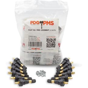 Wheel Accessories Parts PDQ Brand TPMS 12 PC OEM Sensor Service Kit Snap-in Tire Rubber Valve Stems Compatible High Pressure Fits 2017+ Ford F350 2020+ Transit 350 HD